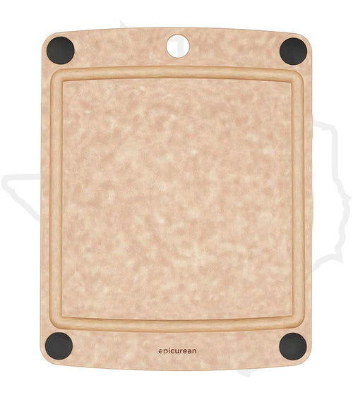 Epicurean All-In-One Series 11.5 in. x 9 in. Cutting Board 505-120901003 - Natural