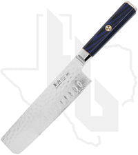 Cangshan Cutlery Kita Series 7 in. Nakiri 505491 - Black & Blue G-10