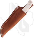 Moore Maker Drop Point Hunter 5101TX - White Bone, Texas & Star Inlay