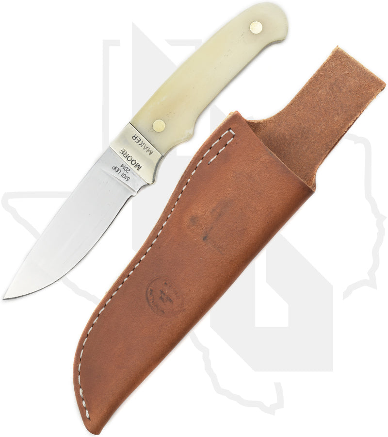 Moore Maker Drop Point Hunter 5101UDP - White Bone