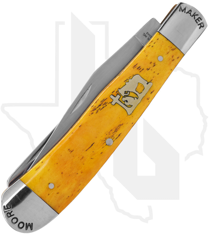 Moore Maker Trapper 5202PC - Yellow Bone, Praying Cowboy Inlay