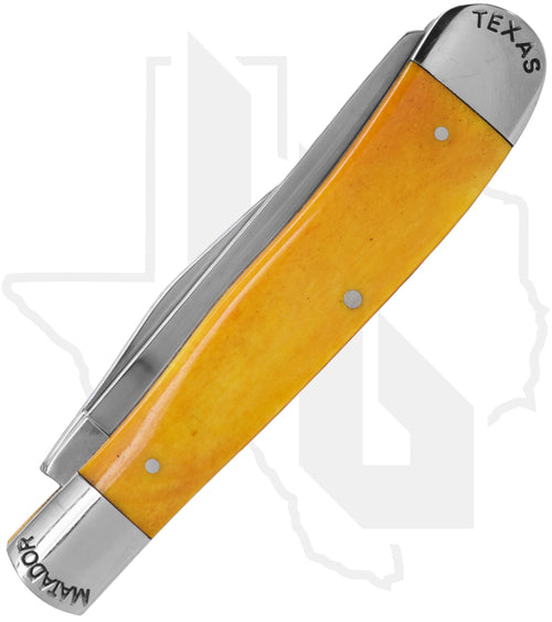 Moore Maker Trapper 5202PC - Yellow Bone, Praying Cowboy Inlay