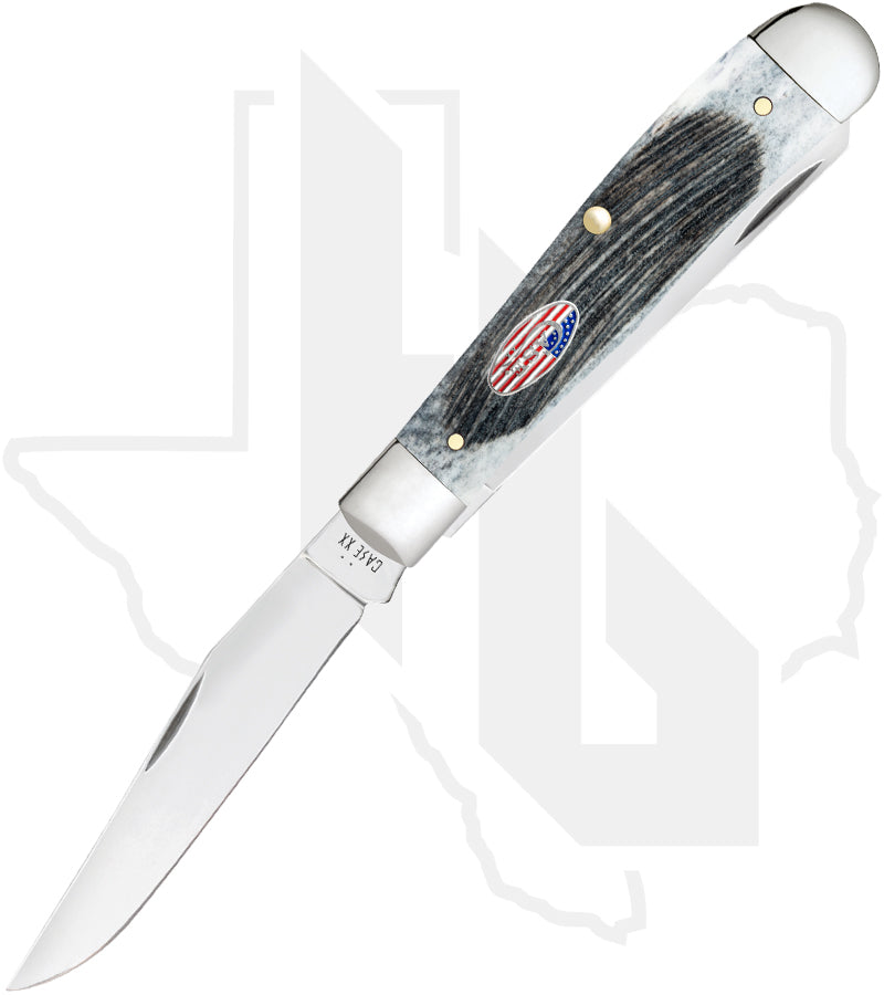 W.R. Case Trapper 53060 - Gray Bone, Sawcut Jig (6254 SS)
