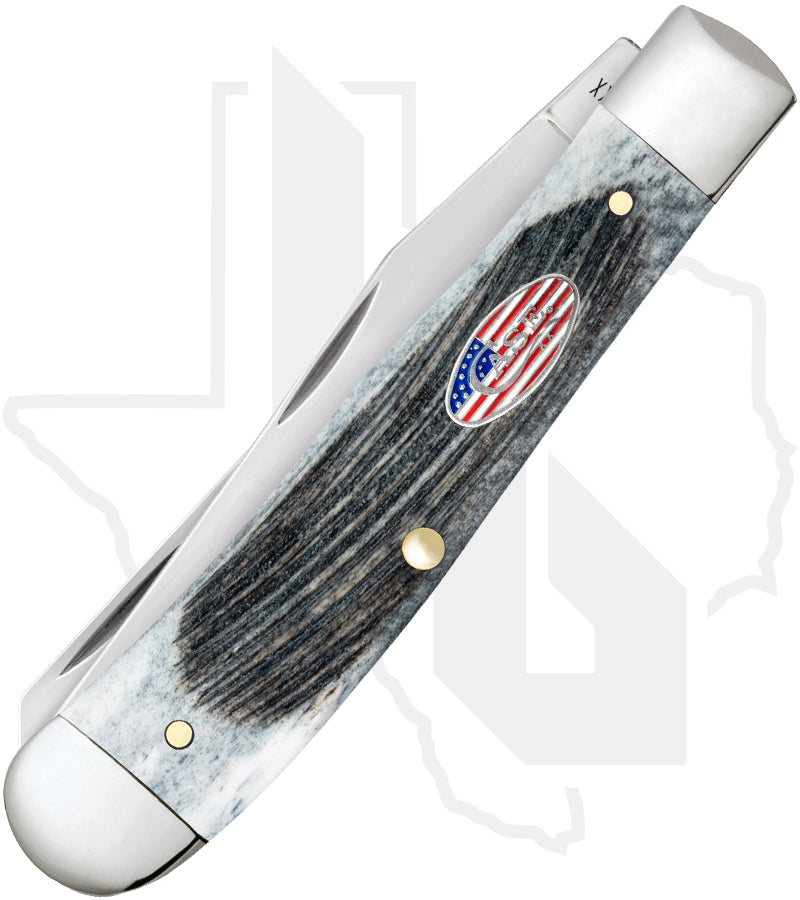 W.R. Case Trapper 53060 - Gray Bone, Sawcut Jig (6254 SS)