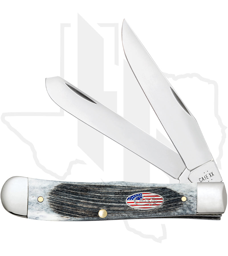 W.R. Case Trapper 53060 - Gray Bone, Sawcut Jig (6254 SS)
