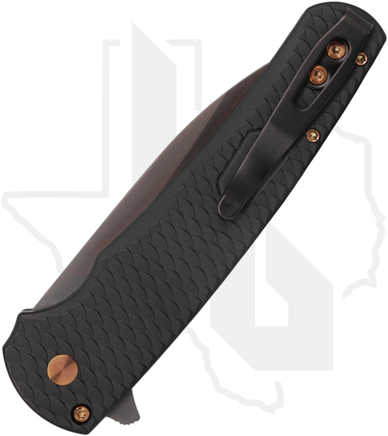 Pro-Tech Malibu 5336-LTD-SG-RGH - Black Dragon Scale Aluminum, Smoky Grey DLC, Rose Gold Hardware