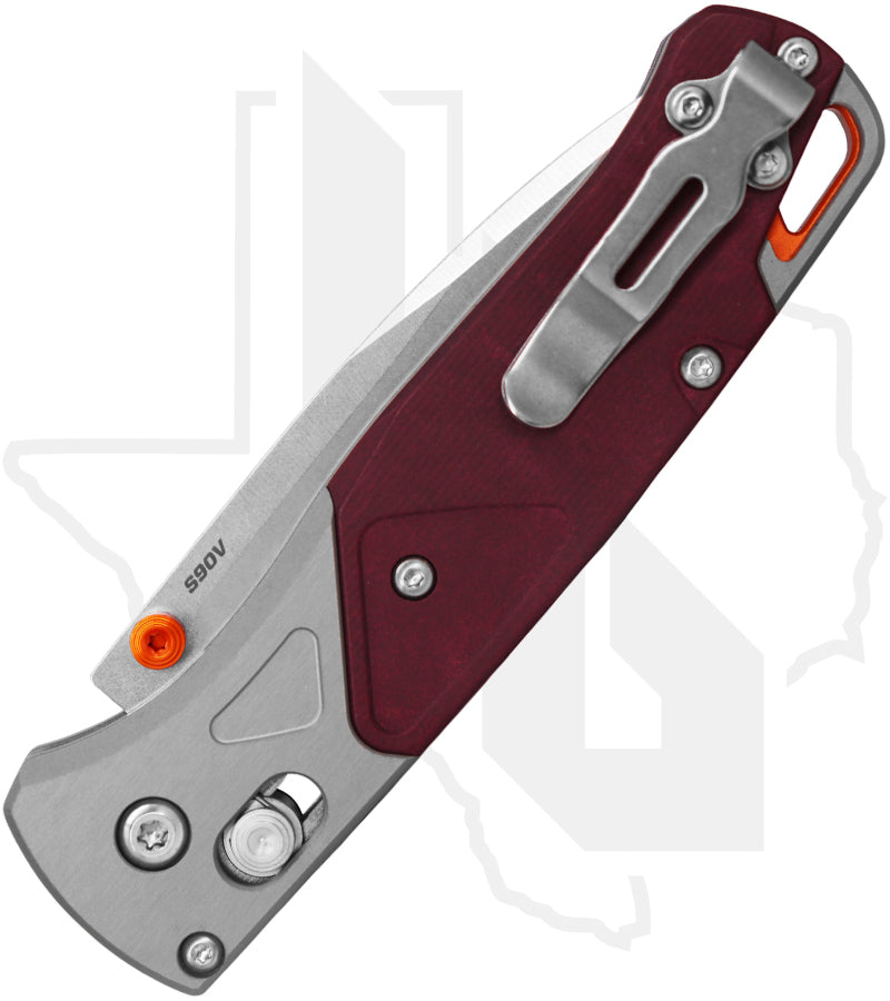 Benchmade Blue Class Bugout 535-09 - Aluminum, Redstone Richlite