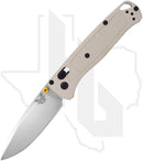 Benchmade Blue Class Bugout 535-12 - Tan, Gold Accents