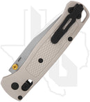 Benchmade Blue Class Bugout 535-12 - Tan, Gold Accents