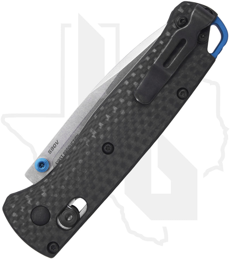 Benchmade Blue Class Bugout 535-3 - Carbon Fiber, Blue