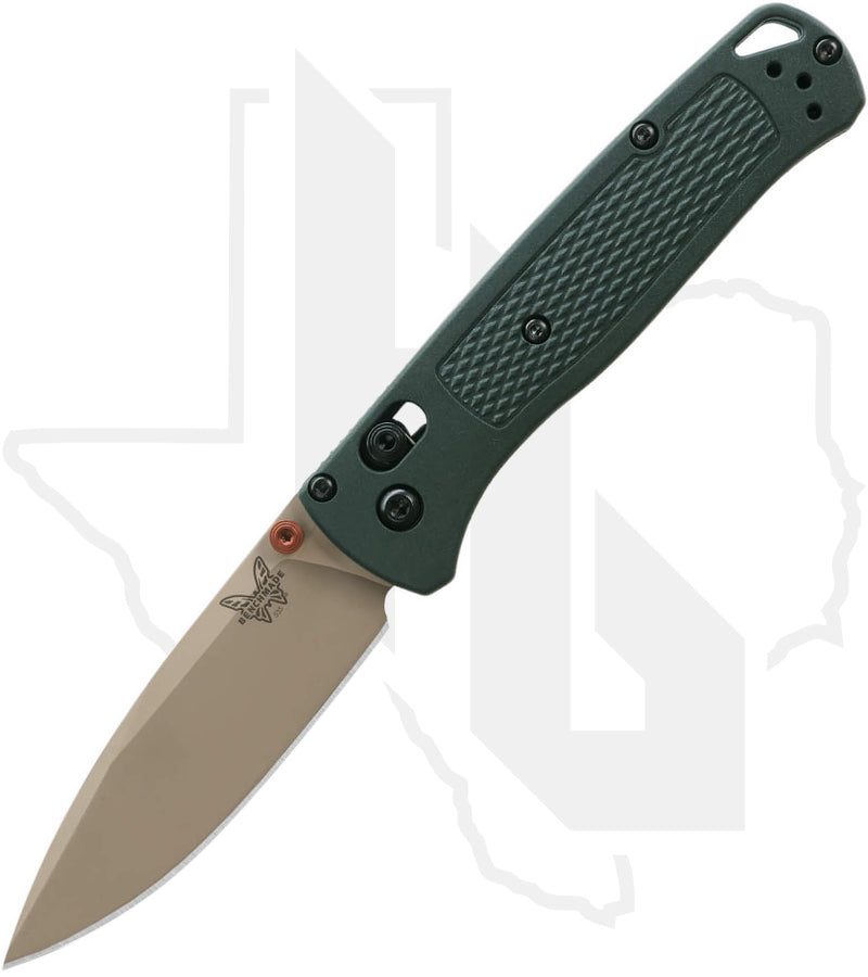 Benchmade Blue Class Bugout 535TN-2601 - Taiga Green Grivory, Tan Cerakote