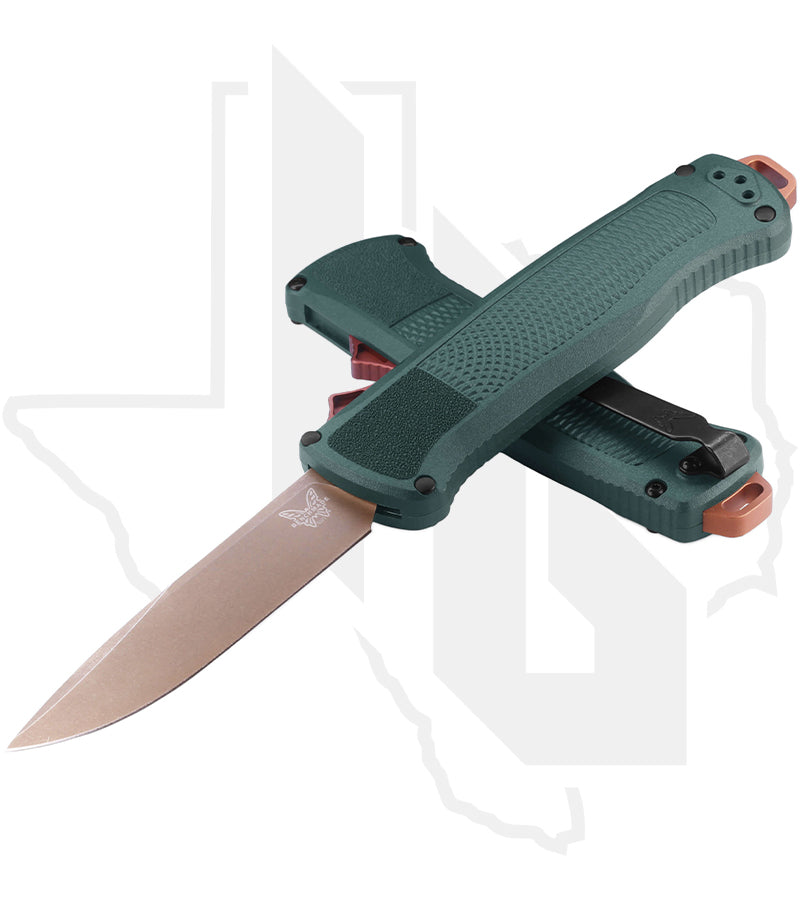 Benchmade Black Class Shootout 5371FE-2601 - Taiga Green Grivory, FDE Battlewashed PVD