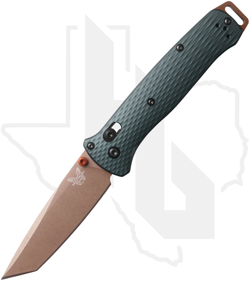 Benchmade Black Class Bailout 537FE-2601 - Taiga Green Aluminum, FDE Battlewashed PVD