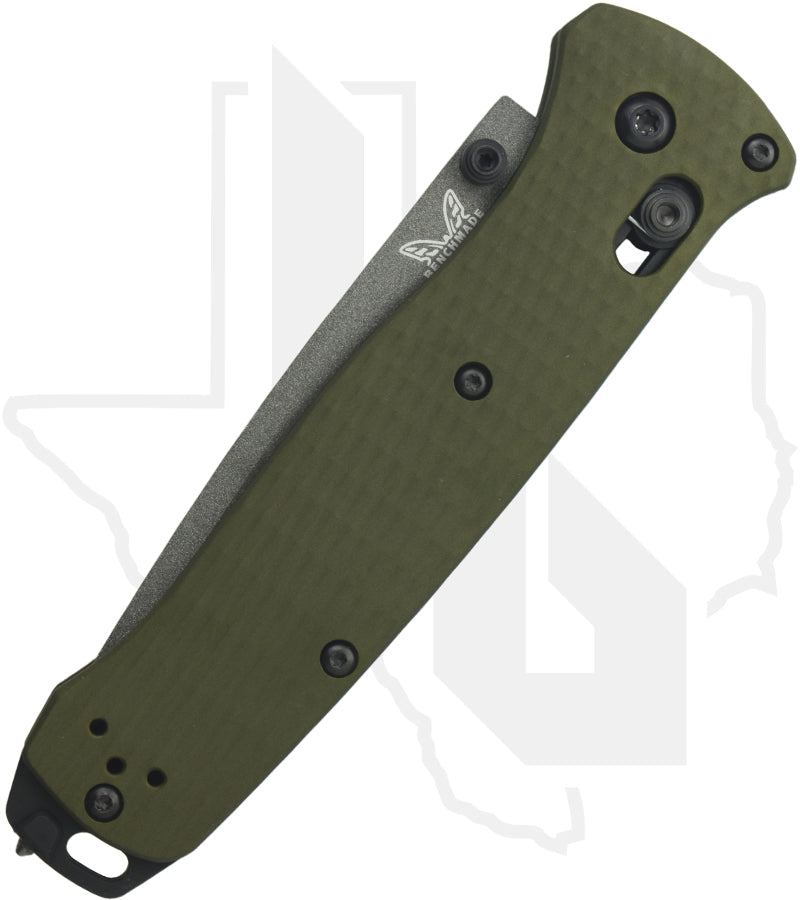 Benchmade Black Class Bailout 537SGY-1 - Serrated, Green