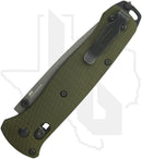Benchmade Black Class Bailout 537SGY-1 - Serrated, Green
