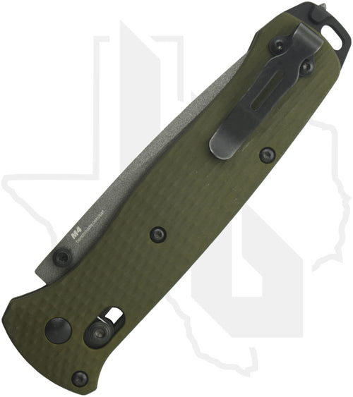 Benchmade Black Class Bailout 537SGY-1 - Serrated, Green