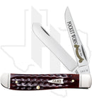 W.R. Case Mini Trapper 55231 - Pocket Worn, Mahogany Bone, Corn Cob Jig, Fluted Bolsters (6207 SS)