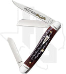 W.R. Case Medium Stockman 55232 - Pocket Worn, Mahogany Bone, Corn Cob Jig, Fluted Bolsters (6318 SS)