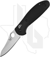 Benchmade Blue Class Mini Griptilian 555-S30V - Black Grivory, Satin