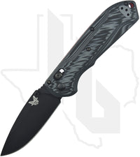 Benchmade Blue Class Freek 560BK-1 - Black/Gray/Red G-10, Black Cerakote