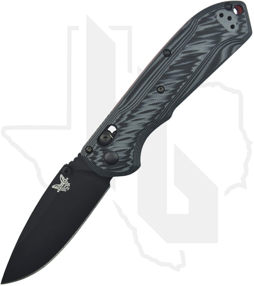 Benchmade Blue Class Freek 560BK-1 - Black/Gray/Red G-10, Black Cerakote