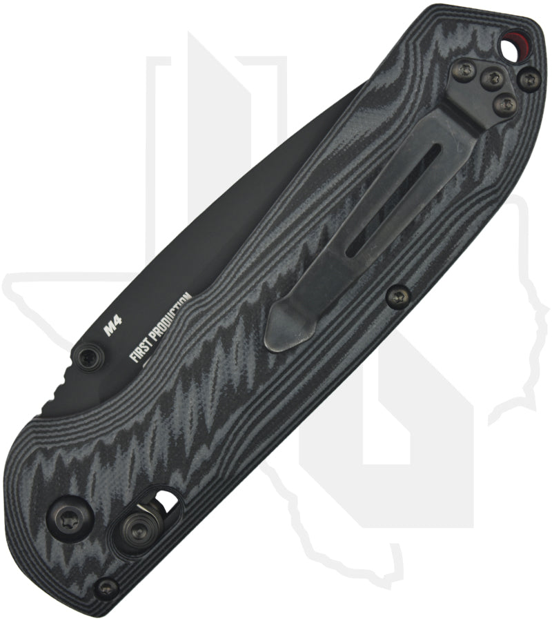 Benchmade Blue Class Freek 560BK-1 - Black/Gray/Red G-10, Black Cerakote