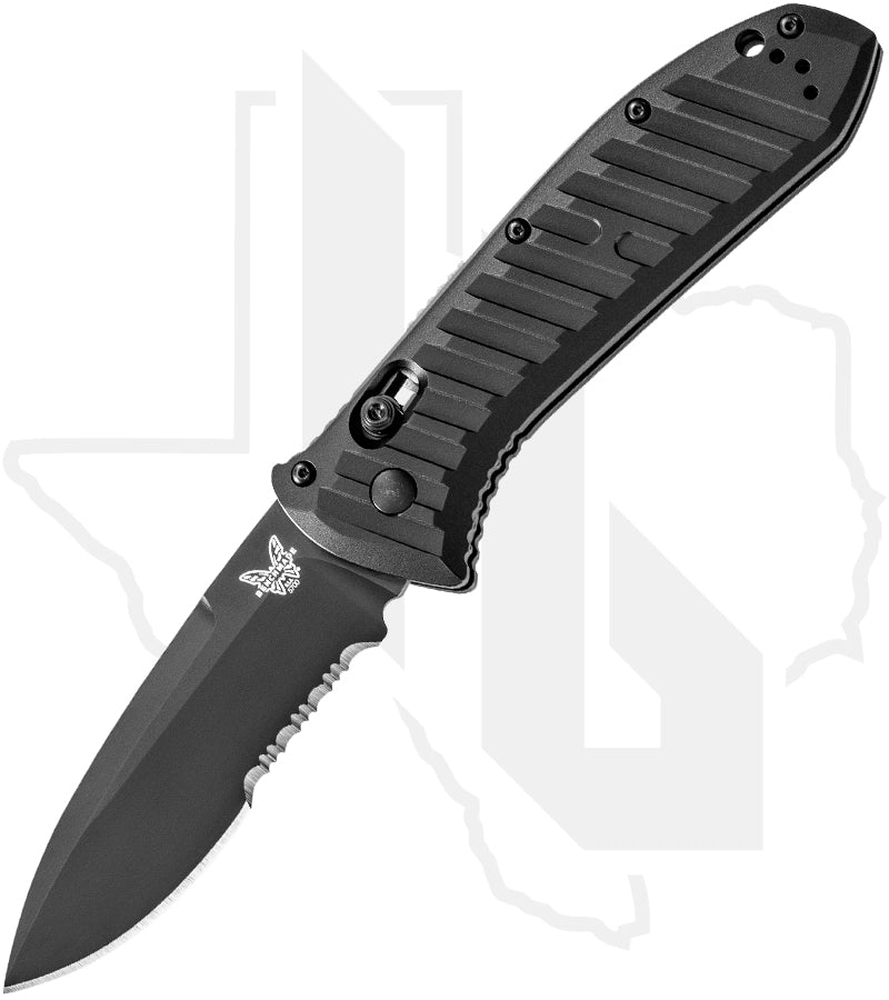 Benchmade Black Class Auto Presidio II 5700SBK - Serrated Black Blade