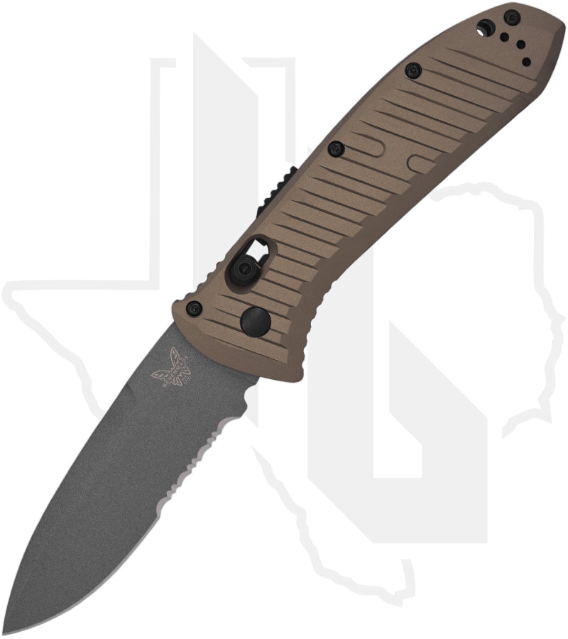 Benchmade Black Class Auto Presidio II 5700SGY-1 - Aluminum, Tan