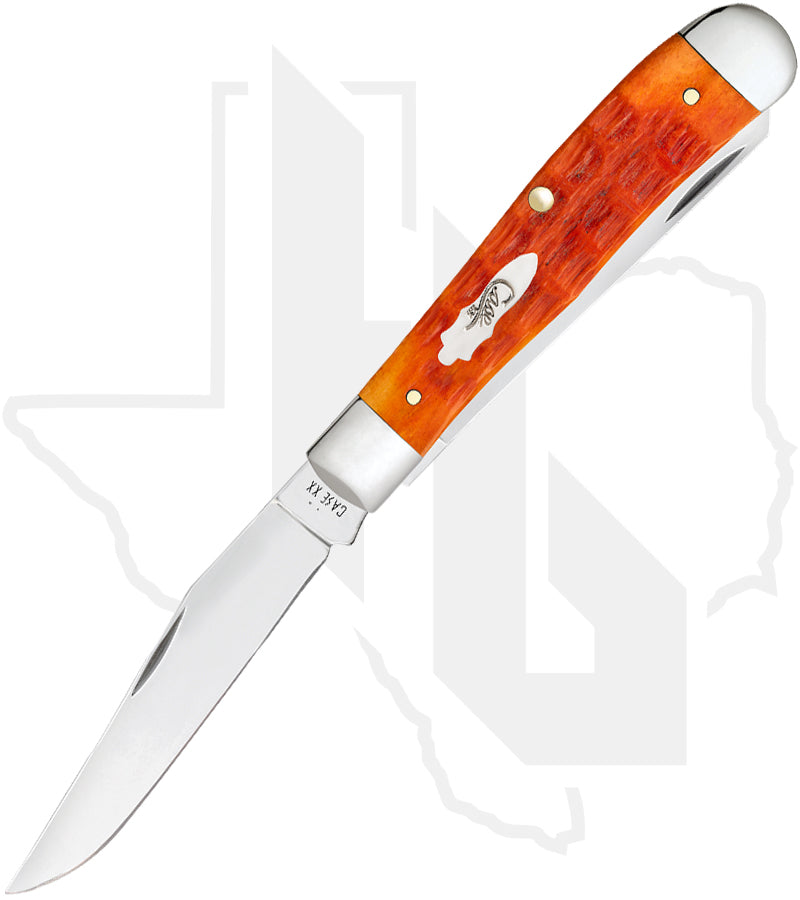 W.R. Case Trapper 57530 - Tequila Sunrise Bone, Crandall Jig (6254 SS)
