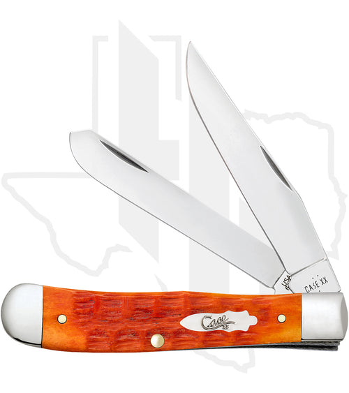 W.R. Case Trapper 57530 - Tequila Sunrise Bone, Crandall Jig (6254 SS)