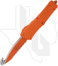 Microtech High Speed Rescue Tool 601-3CORHS - Rescue Cutter, Fully Serrated, Orange Cerakote, Frag