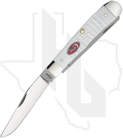 W.R. Case Trapper 60182 - White Synthetic, Jigged (6254 SS)