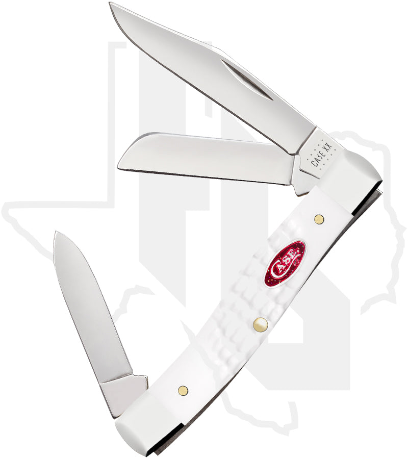W.R. Case Medium Stockman 60184 - White Synthetic, Standard Jig (63032 SS)