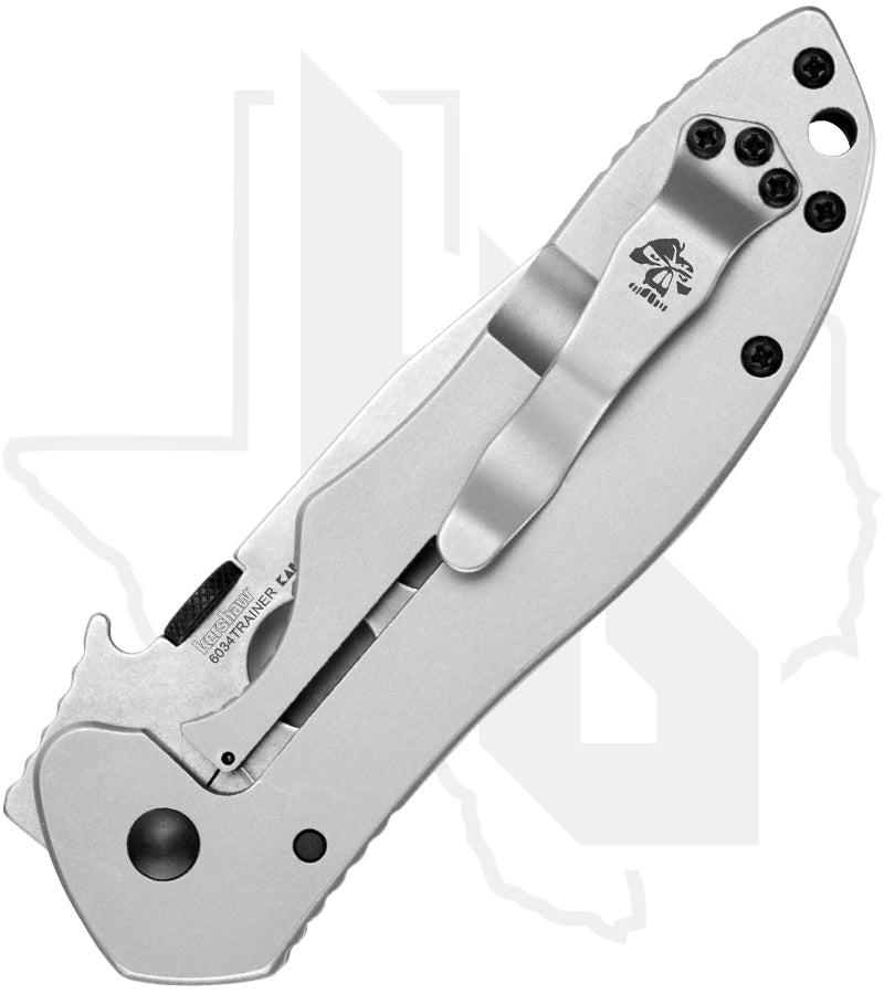Kershaw E-Train Emerson 6034TRAINER - Blue G-10, Stainless Steel, Stonewashed