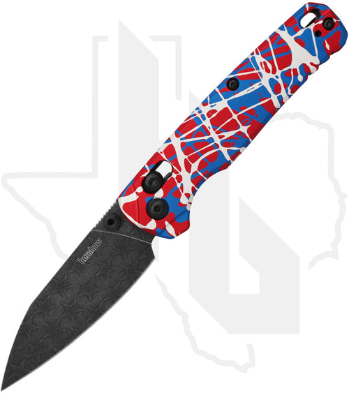 Kershaw Bel Air 6105BS26 - Red, White, and Blue Splatter Aluminum