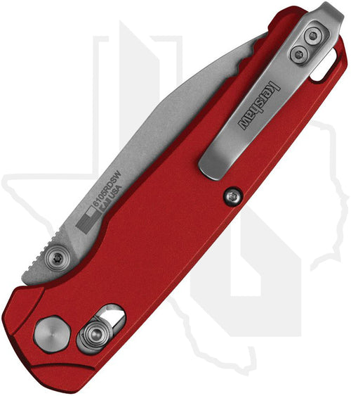 Kershaw Bel Air 6105RDSW - Red Aluminum, Stonewashed