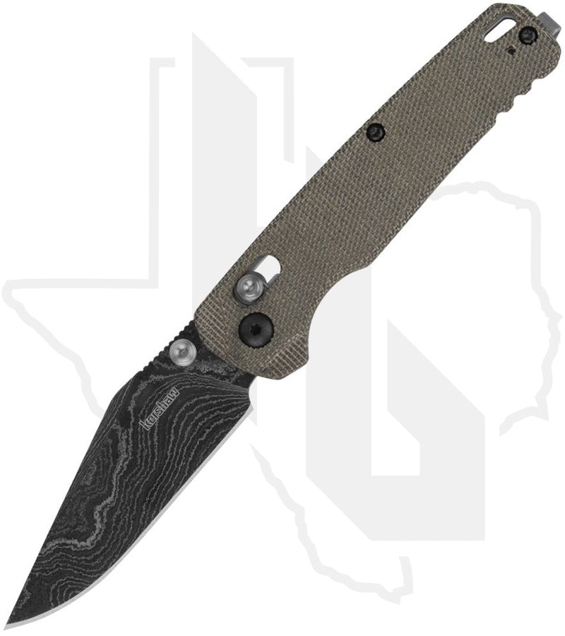 Kershaw Bel Air 6106DAM - Green Micarta, Damascus