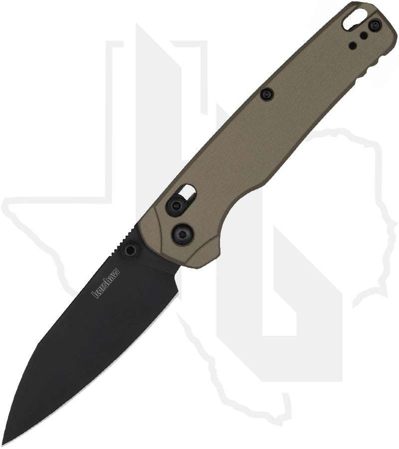 Kershaw Bel Air XL 6110FDE - FDE Aluminum, Black PVD