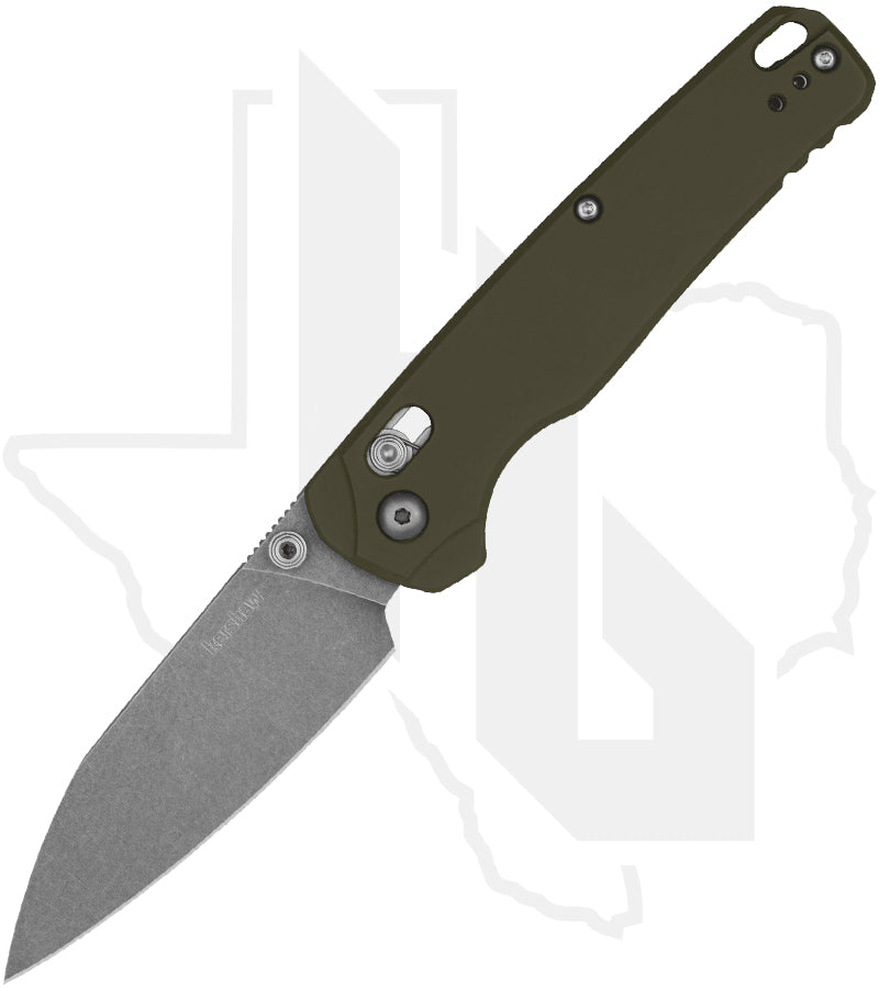 Kershaw Bel Air XL 6110OL - Olive Cerakote Aluminum, Working Finish w/ Clear Cerakote