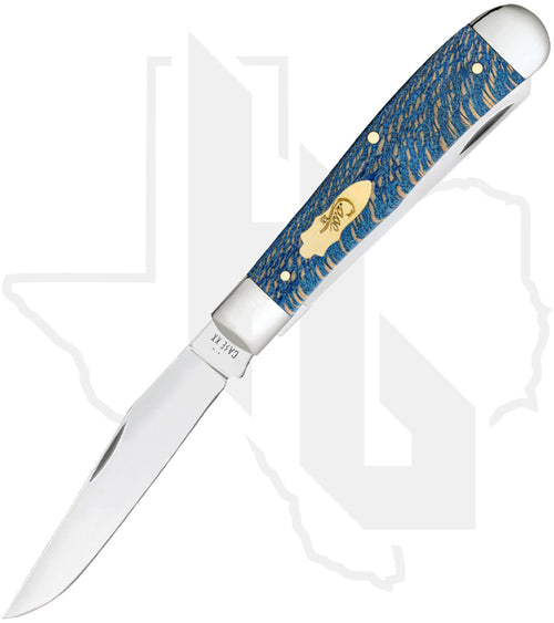 W.R. Case Trapper 63730 - Blue Sycamore Wood, Smooth (7254 SS)