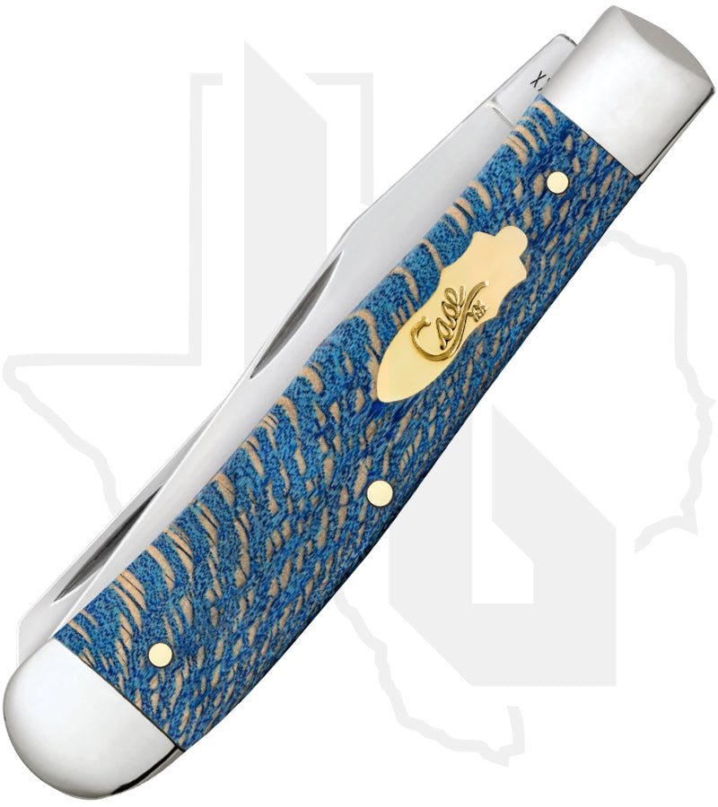 W.R. Case Trapper 63730 - Blue Sycamore Wood, Smooth (7254 SS)