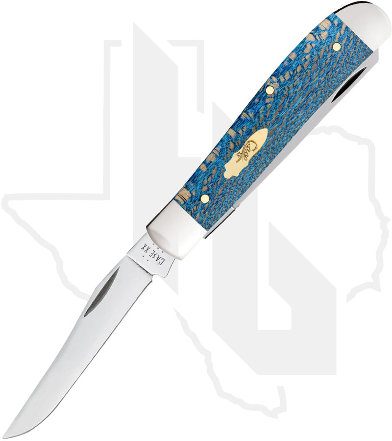 W.R. Case Mini Trapper 63731 - Blue Sycamore Wood, Smooth (7207 SS)