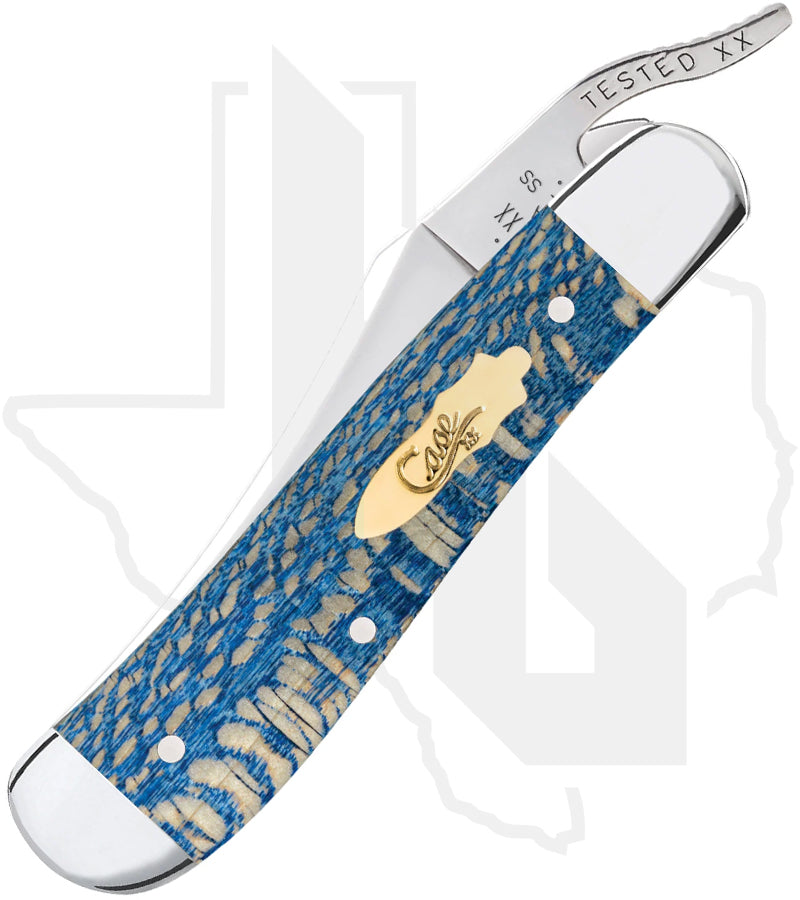 W.R. Case RussLock 63734 - Blue Sycamore Wood, Smooth (71953L SS)
