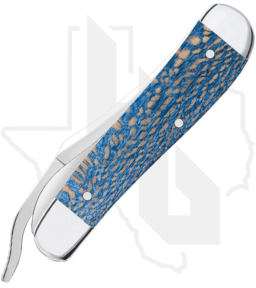 W.R. Case RussLock 63734 - Blue Sycamore Wood, Smooth (71953L SS)