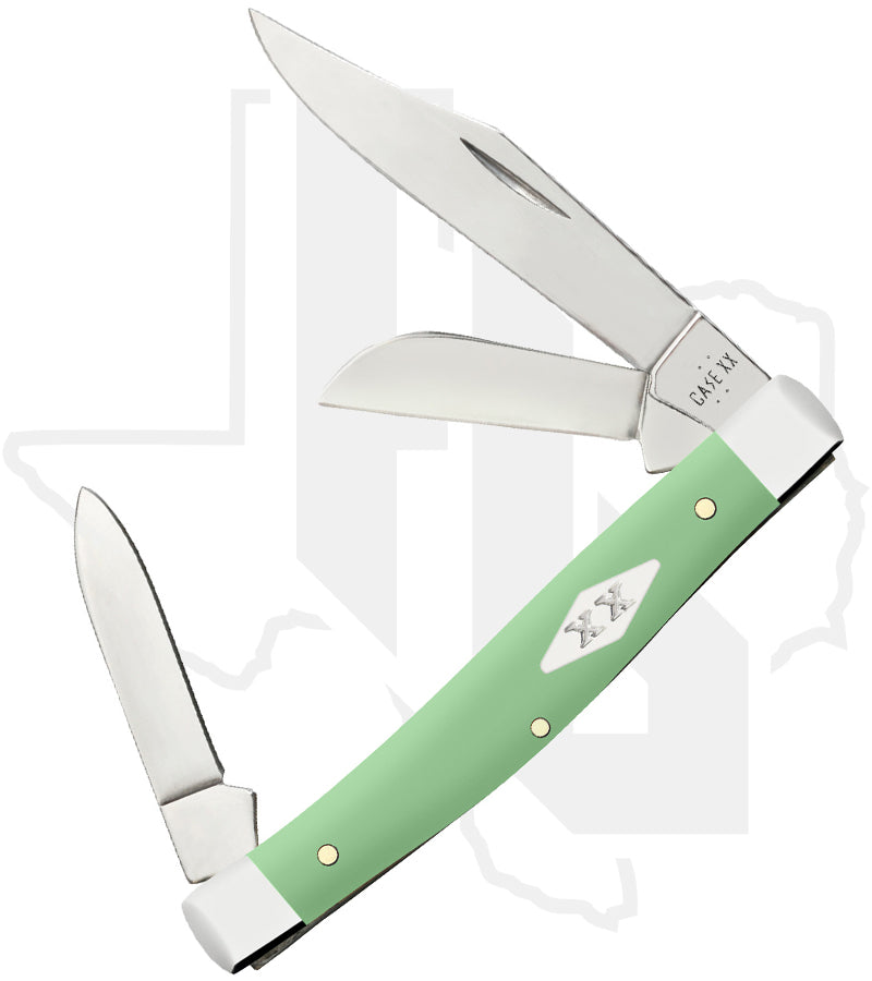 W.R. Case Medium Stockman 63832 - Mint Green Synthetic, Smooth (4344 SS)