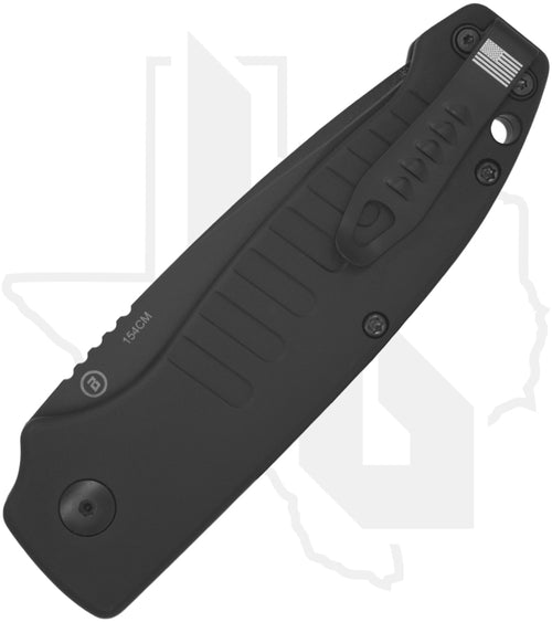 Hogue Knives Ballista I 64130 - Matte Black Aluminum, Black Cerakote