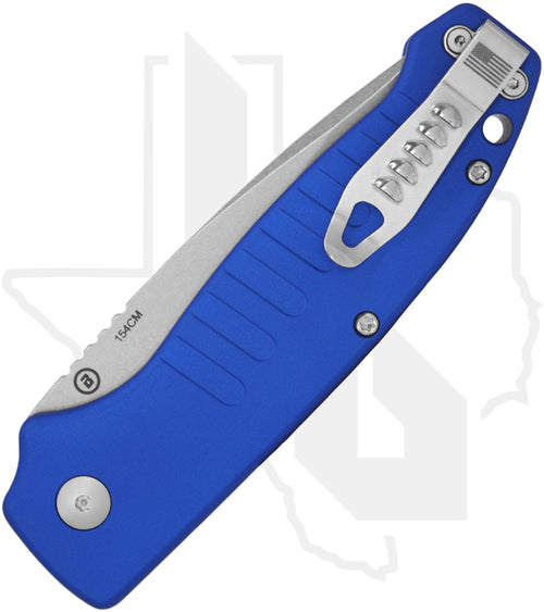 Hogue Knives Ballista I 64133 - Matte Blue Aluminum, Stonewashed