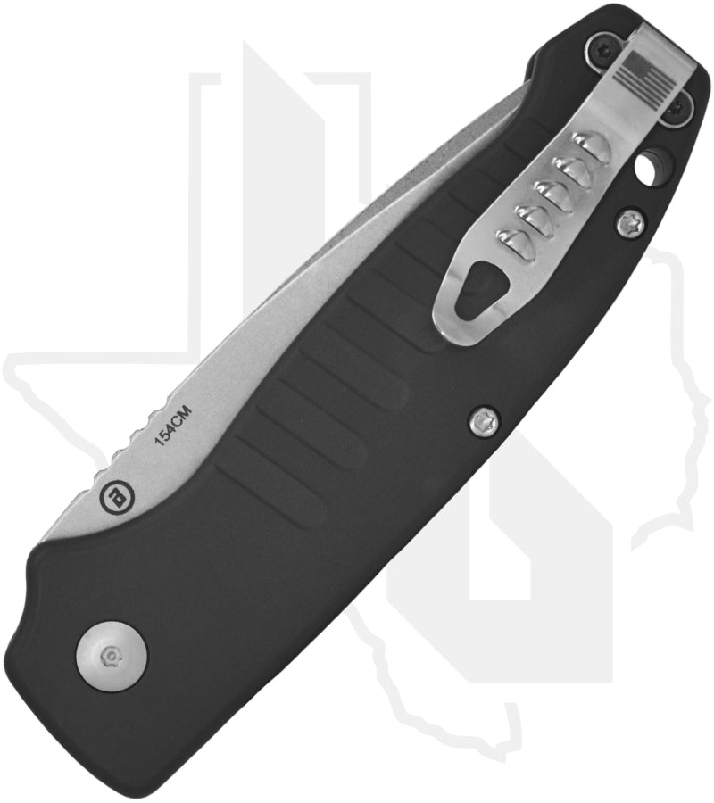 Hogue Knives Ballista I 64136 - Matte Black Aluminum, Stonewashed