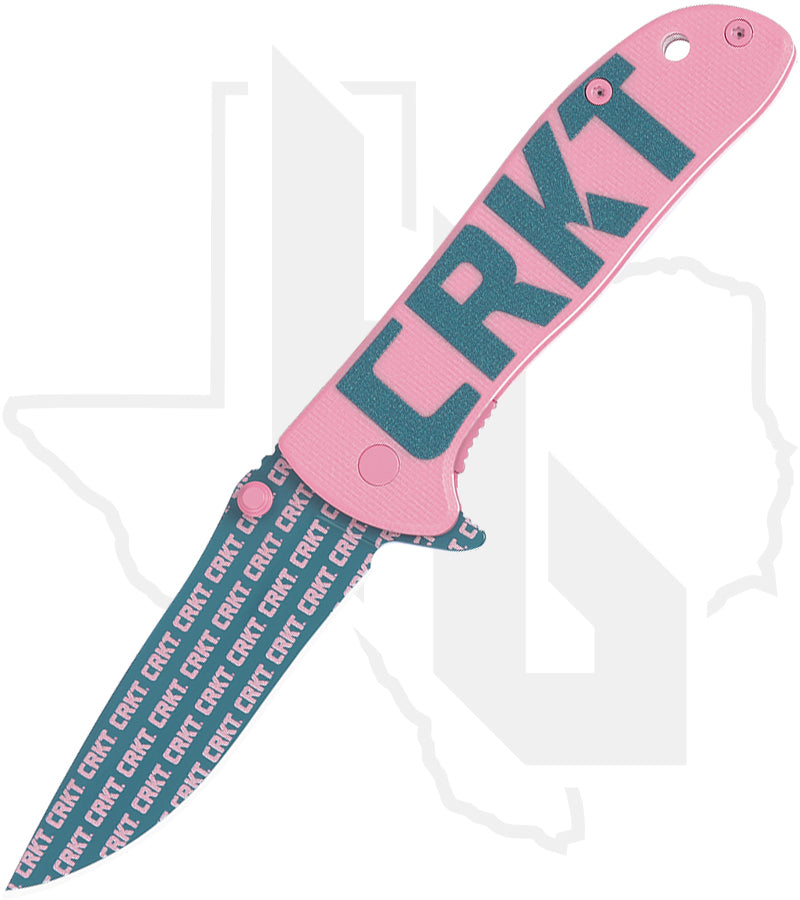 CRKT Drifter 6450D2P - Pink & Blue G-10
