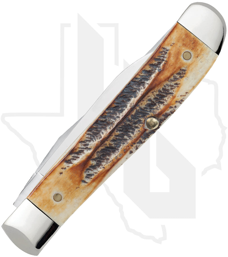 W.R. Case Mini Trapper 65305 - 6.5 BoneStag, Jigged (6.5207W SS)
